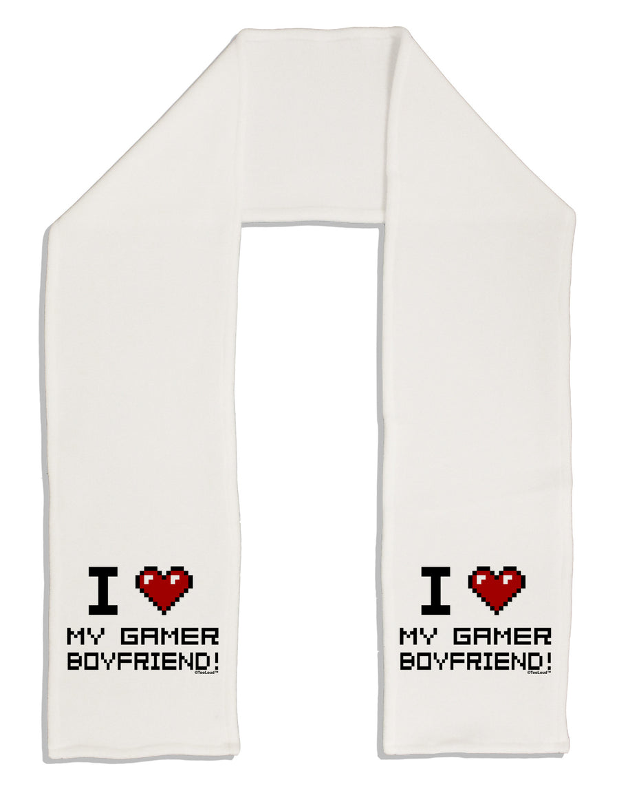 I Heart My Gamer Boyfriend Adult Fleece 64&#x22; Scarf-TooLoud-White-One-Size-Adult-Davson Sales