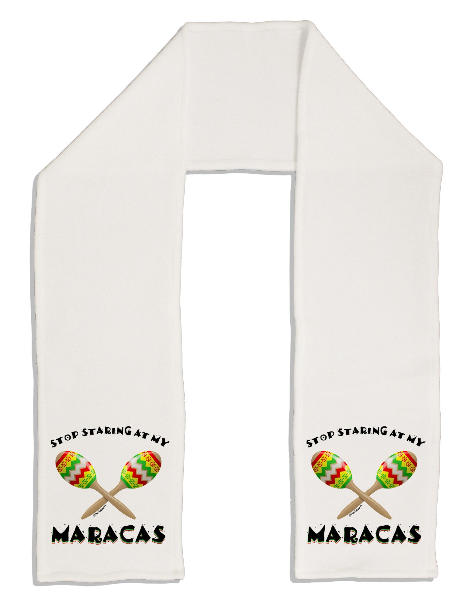 Stop Staring At My Maracas Adult Fleece 64&#x22; Scarf-TooLoud-White-One-Size-Adult-Davson Sales