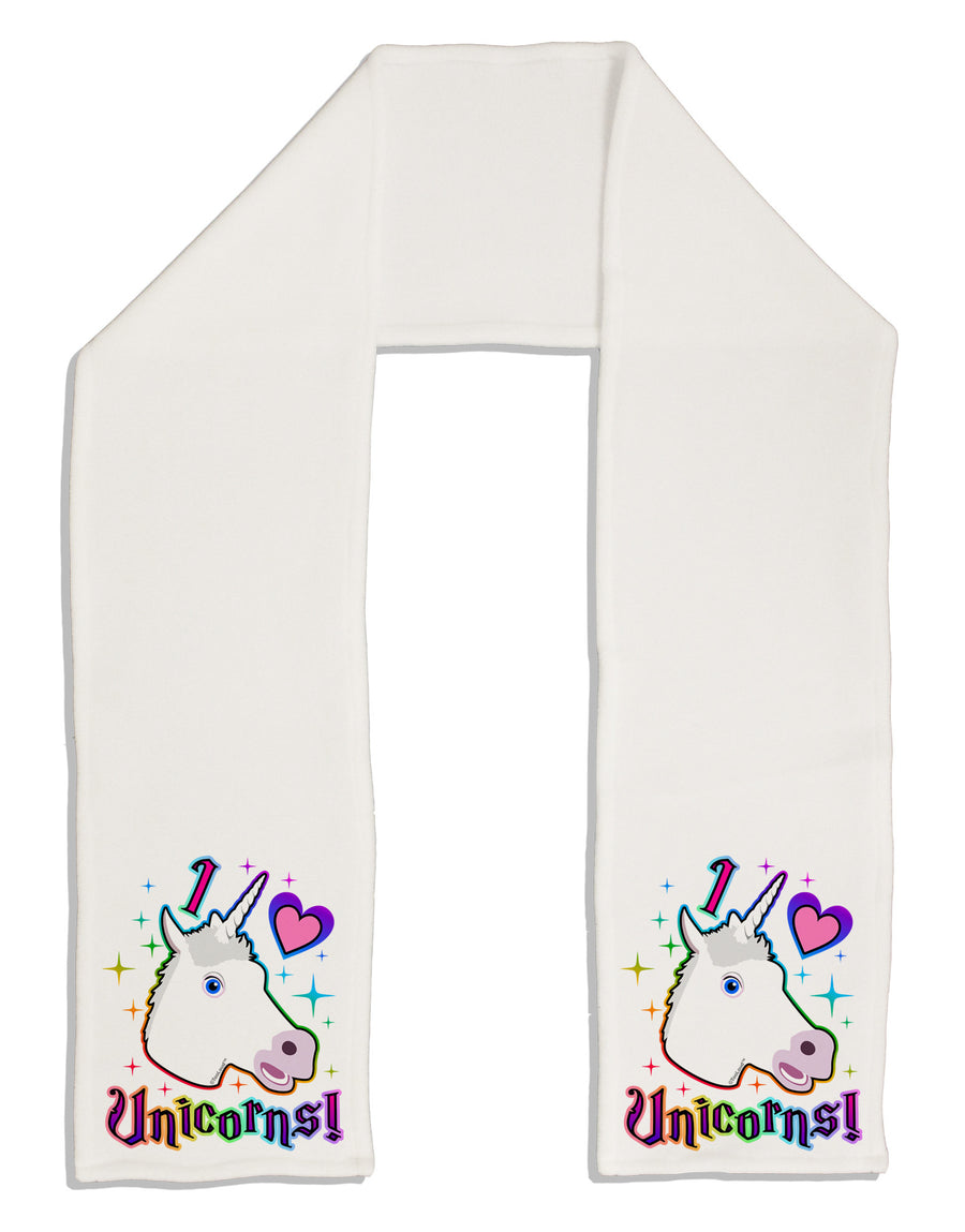 I love Unicorns Adult Fleece 64&#x22; Scarf-TooLoud-White-One-Size-Adult-Davson Sales