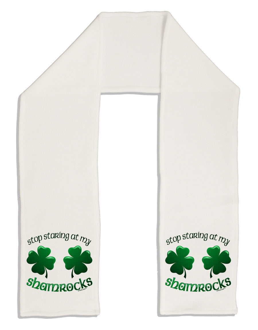 Stop Staring At My Shamrocks Adult Fleece 64&#x22; Scarf-TooLoud-White-One-Size-Adult-Davson Sales