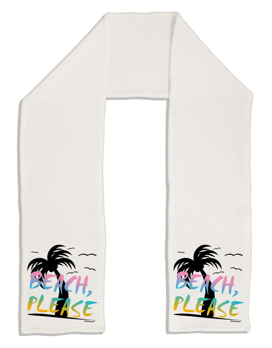 Beach Please - Summer Colors with Palm Trees Adult Fleece 64&#x22; Scarf-TooLoud-White-One-Size-Adult-Davson Sales