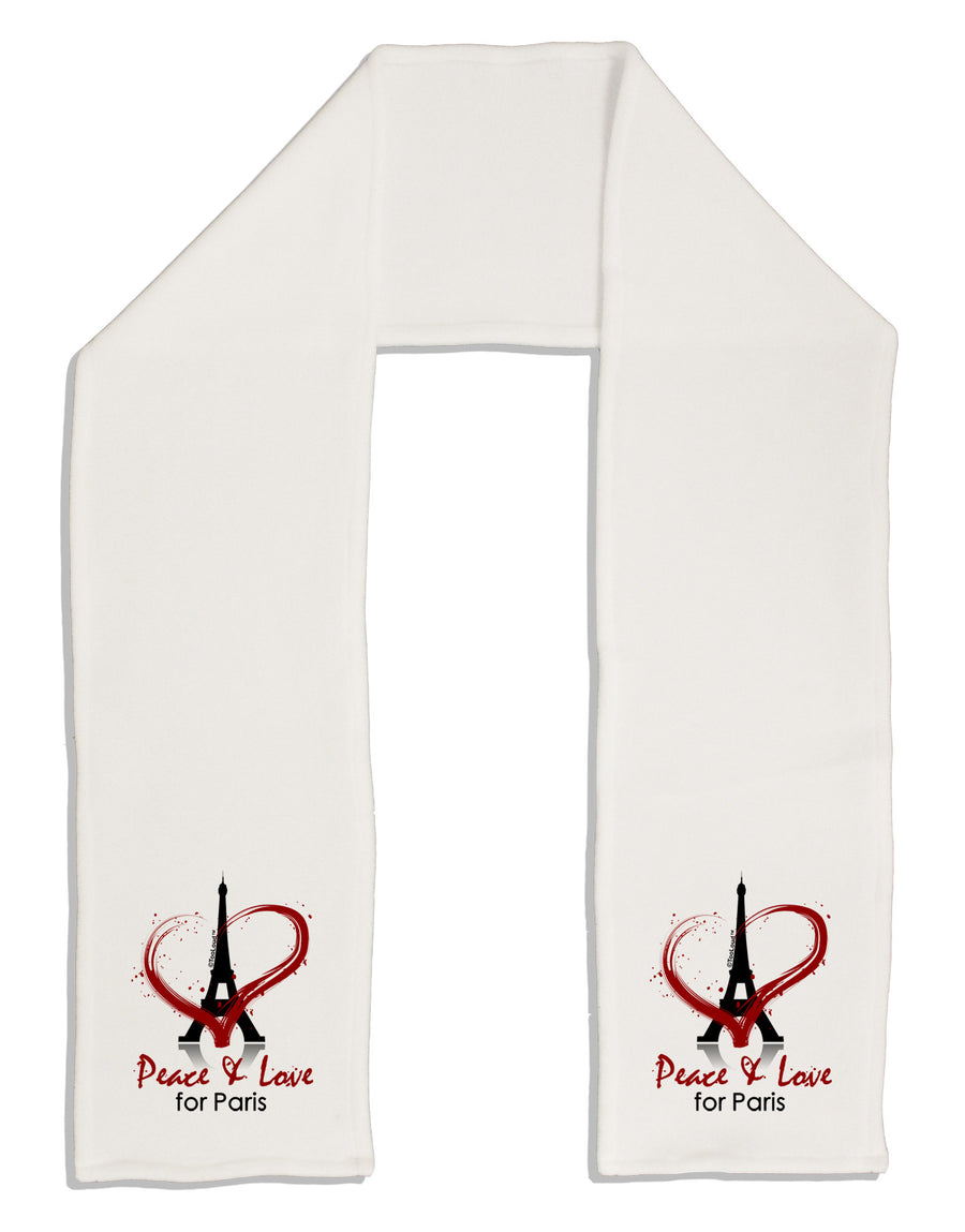 Peace & Love For Paris Adult Fleece 64&#x22; Scarf-TooLoud-White-One-Size-Adult-Davson Sales