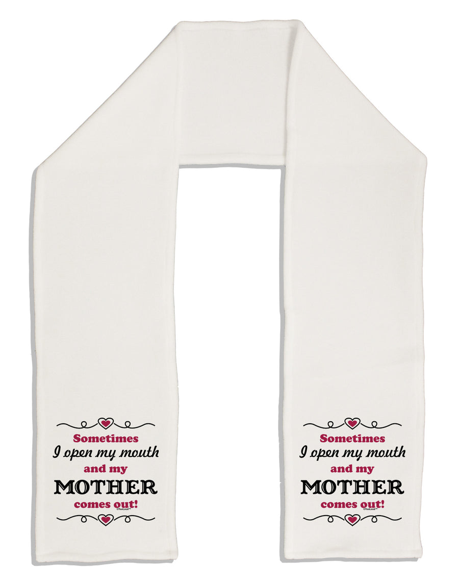 My Mother Comes Out Adult Fleece 64" Scarf-TooLoud-White-One-Size-Adult-Davson Sales