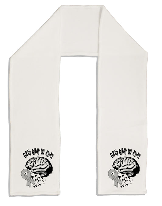 TooLoud Gray Gray Go Away Adult Fleece 64" Scarf-Scarves-TooLoud-White-One-Size-Adult-Davson Sales