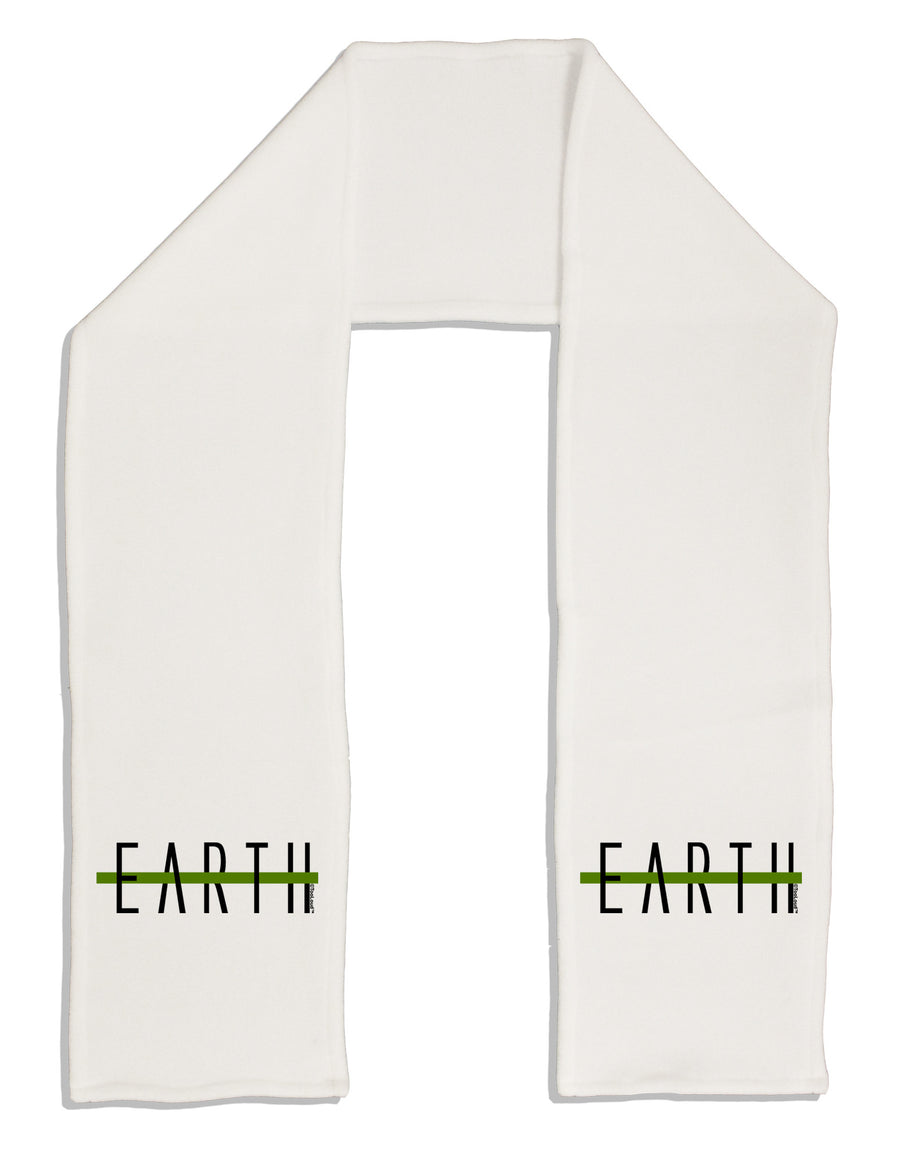 Planet Earth Text Only Adult Fleece 64&#x22; Scarf-TooLoud-White-One-Size-Adult-Davson Sales