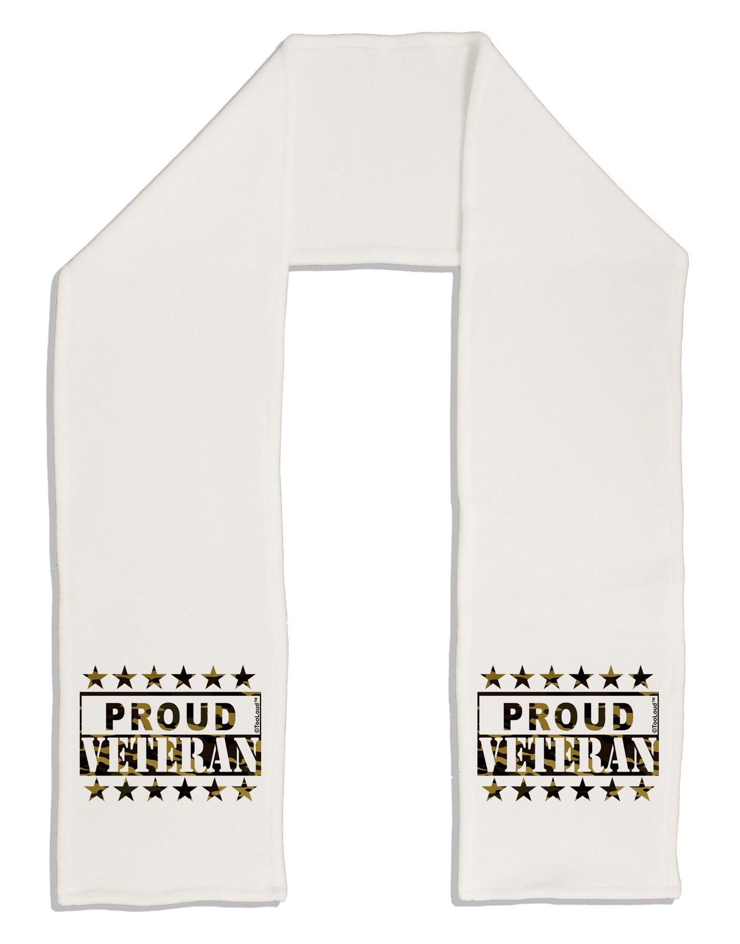 Proud Veteran Camo Adult Fleece 64&#x22; Scarf-TooLoud-White-One-Size-Adult-Davson Sales