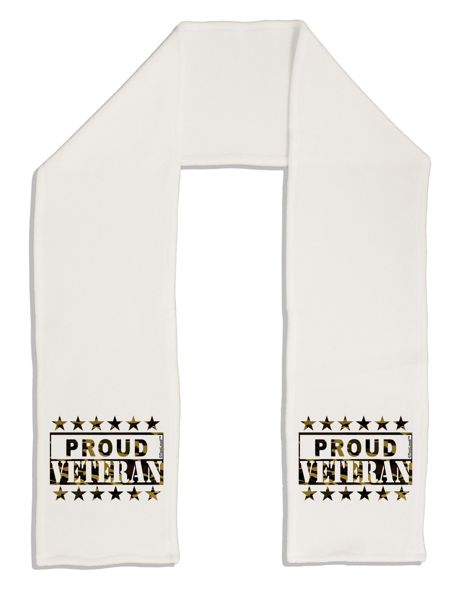 Proud Veteran Camo Adult Fleece 64&#x22; Scarf-TooLoud-White-One-Size-Adult-Davson Sales