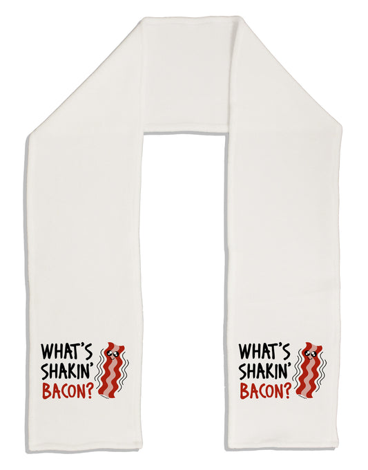 What's Shakin' Bacon Adult Fleece 64&#x22; Scarf-TooLoud-White-One-Size-Adult-Davson Sales