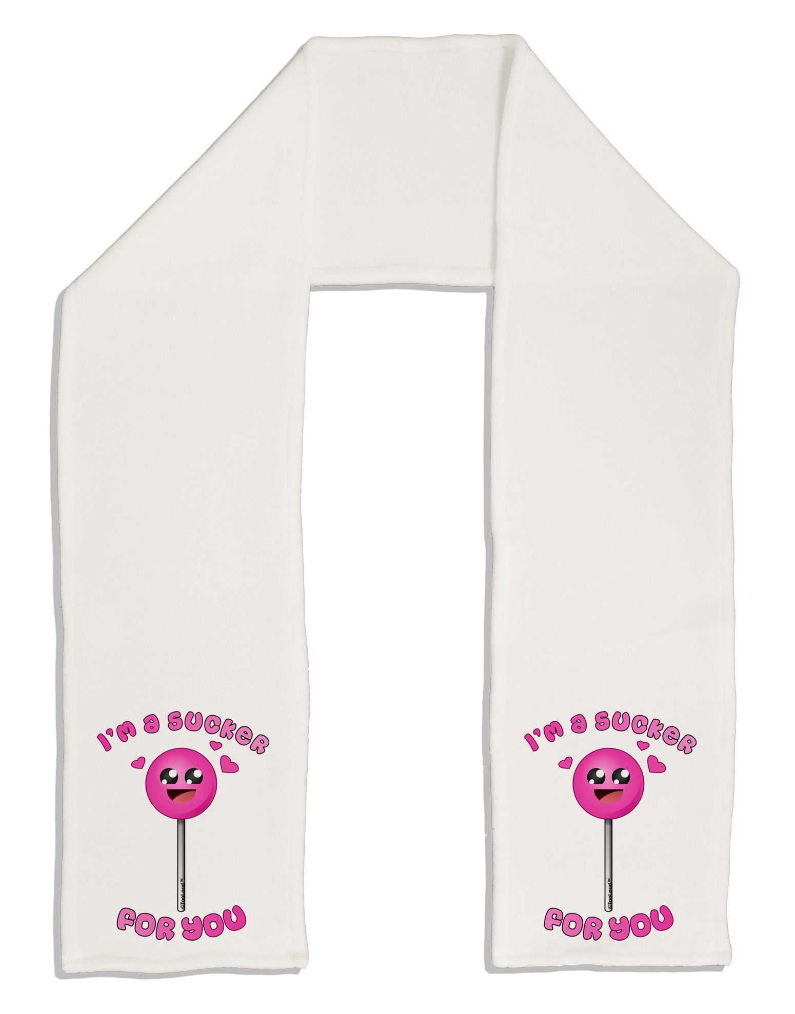 Sucker For You Adult Fleece 64&#x22; Scarf-TooLoud-White-One-Size-Adult-Davson Sales