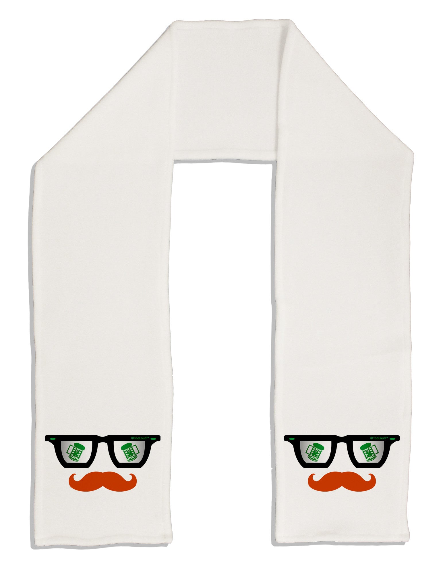 St. Patrick's Day Beer Glasses Design Adult Fleece 64&#x22; Scarf by TooLoud-TooLoud-White-One-Size-Adult-Davson Sales