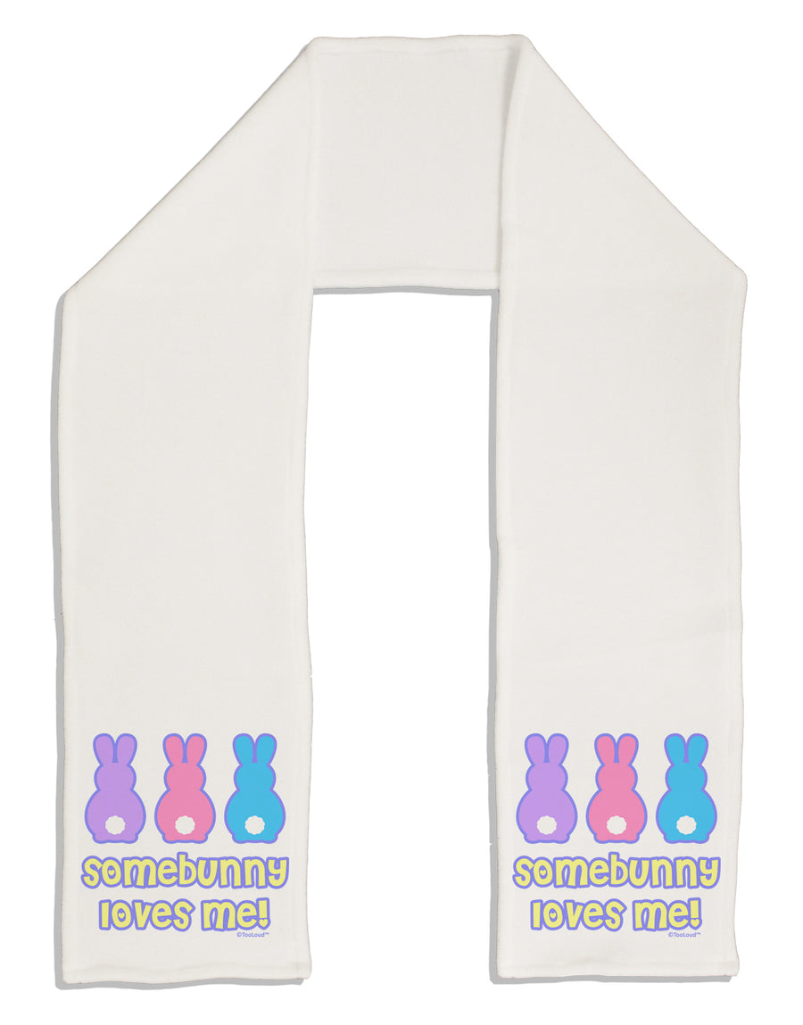 Three Easter Bunnies - Somebunny Loves Me Adult Fleece 64&#x22; Scarf by TooLoud-TooLoud-White-One-Size-Adult-Davson Sales