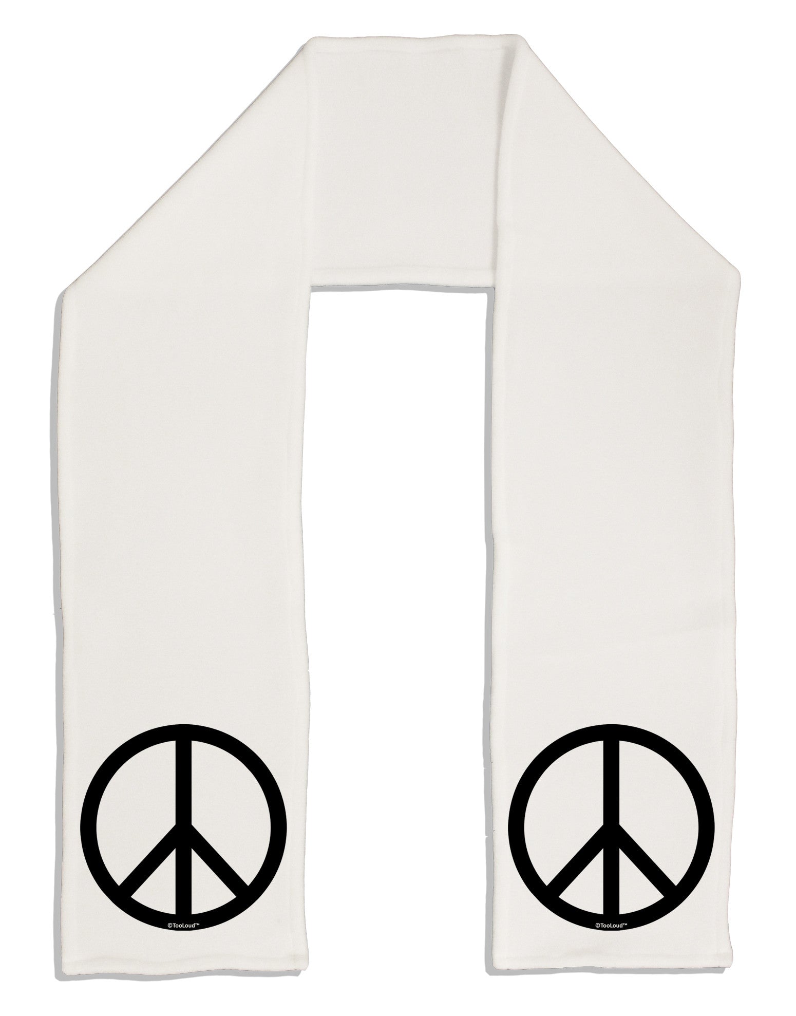 Peace Sign Symbol Adult Fleece 64&#x22; Scarf-TooLoud-White-One-Size-Adult-Davson Sales