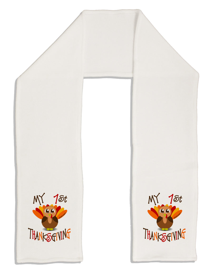 My 1st Thanksgiving Adult Fleece 64&#x22; Scarf-TooLoud-White-One-Size-Adult-Davson Sales