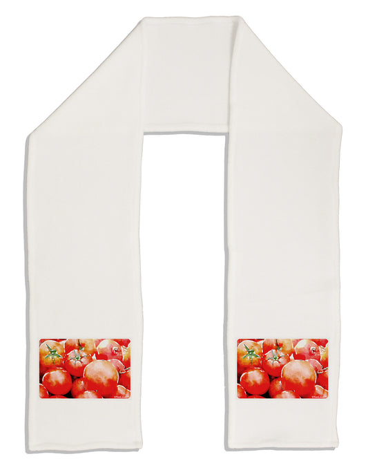 Watercolor Tomatoes Adult Fleece 64&#x22; Scarf-TooLoud-White-One-Size-Adult-Davson Sales
