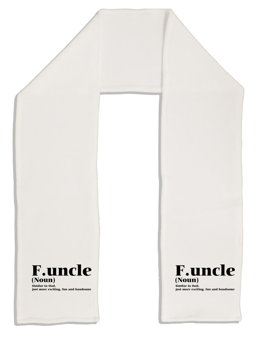Funcle - Fun Uncle Adult Fleece 64&#x22; Scarf by TooLoud-TooLoud-White-One-Size-Adult-Davson Sales