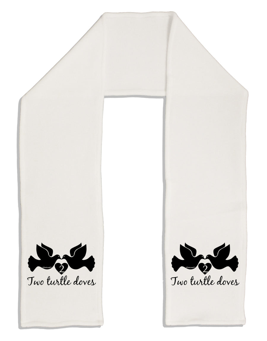 Two Turtle Doves Text Adult Fleece 64&#x22; Scarf-TooLoud-White-One-Size-Adult-Davson Sales