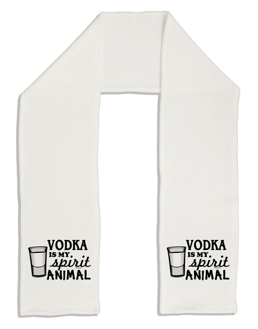 Vodka Is My Spirit Animal Adult Fleece 64&#x22; Scarf-TooLoud-White-One-Size-Adult-Davson Sales