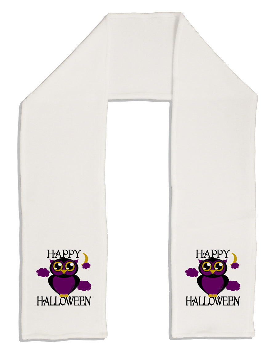 Owl Purple Text Adult Fleece 64&#x22; Scarf-TooLoud-White-One-Size-Adult-Davson Sales