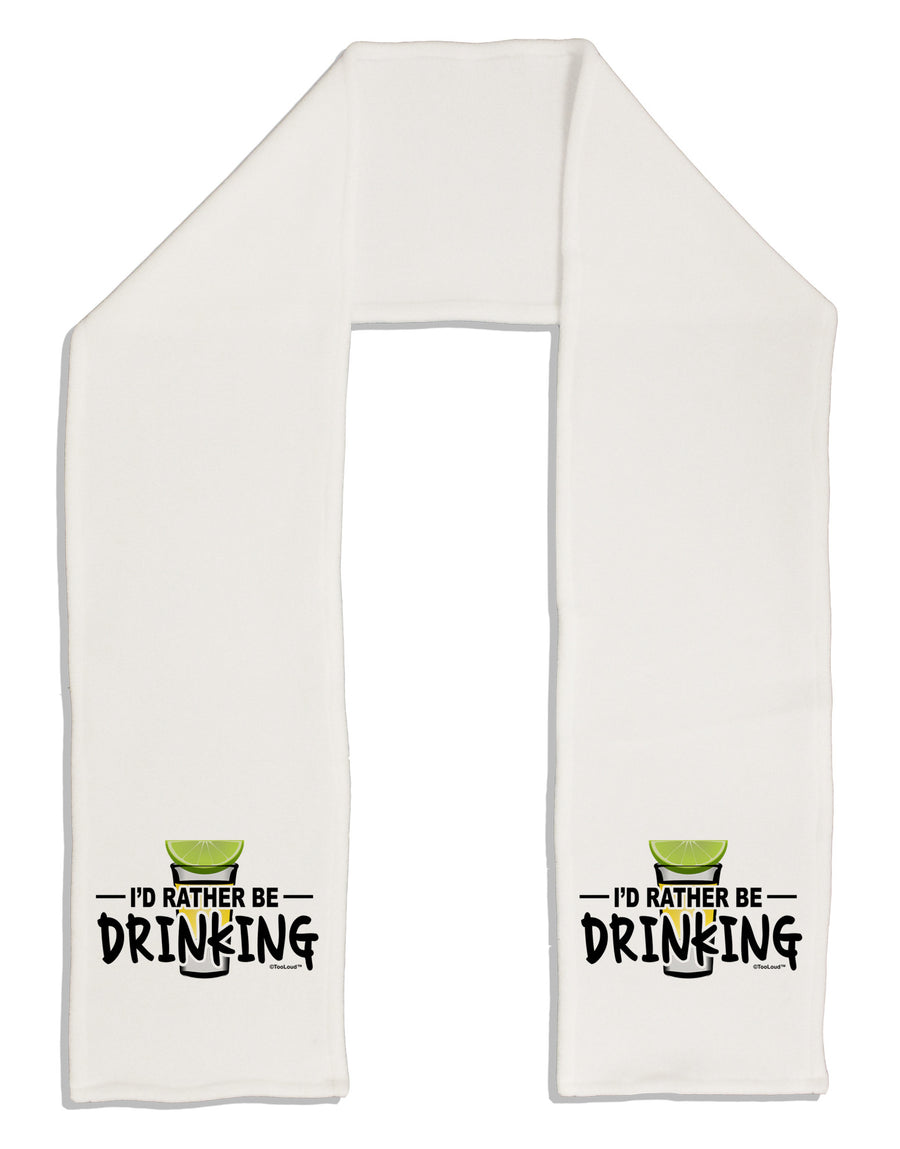 I'd Rather Be Drinking Adult Fleece 64&#x22; Scarf-TooLoud-White-One-Size-Adult-Davson Sales