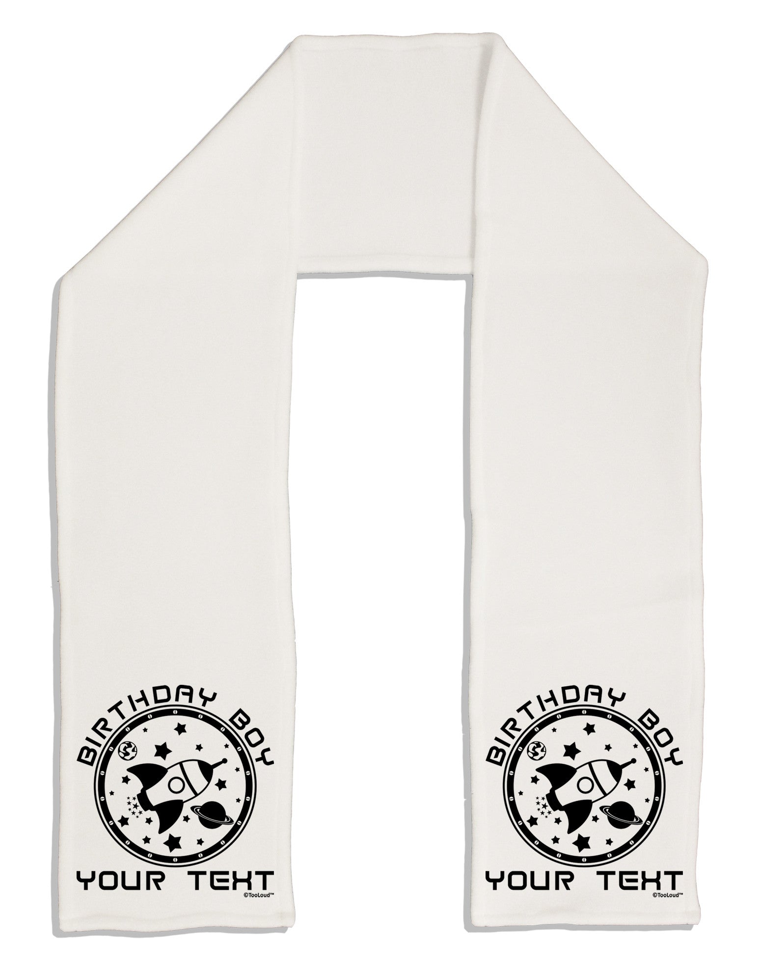 Personalized Birthday Boy Space with Customizable Name Adult Fleece 64&#x22; Scarf-TooLoud-White-One-Size-Adult-Davson Sales