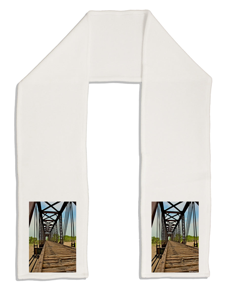 Colorado Landscape Bridge Adult Fleece 64&#x22; Scarf-TooLoud-White-One-Size-Adult-Davson Sales