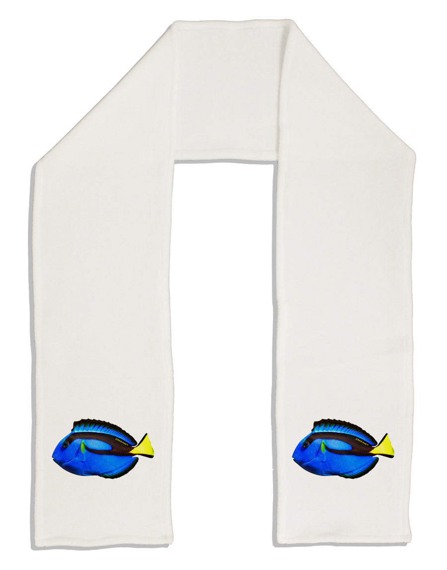 Blue Tang Fish Adult Fleece 64&#x22; Scarf-TooLoud-White-One-Size-Adult-Davson Sales