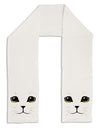 TooLoud Yellow Amber-Eyed Cute Cat Face Adult Fleece 64&#x22; Scarf-TooLoud-White-One-Size-Adult-Davson Sales