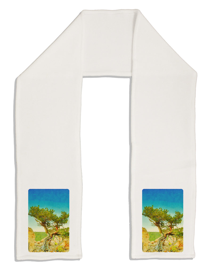 Colorado Tree Watercolor Adult Fleece 64&#x22; Scarf-TooLoud-White-One-Size-Adult-Davson Sales