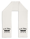 Retired Navy Adult Fleece 64&#x22; Scarf-TooLoud-White-One-Size-Adult-Davson Sales