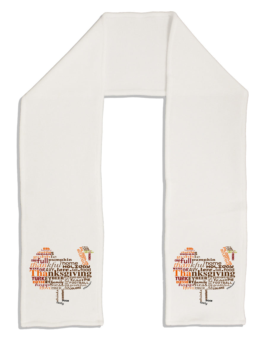 Turkey Typography Adult Fleece 64&#x22; Scarf-TooLoud-White-One-Size-Adult-Davson Sales