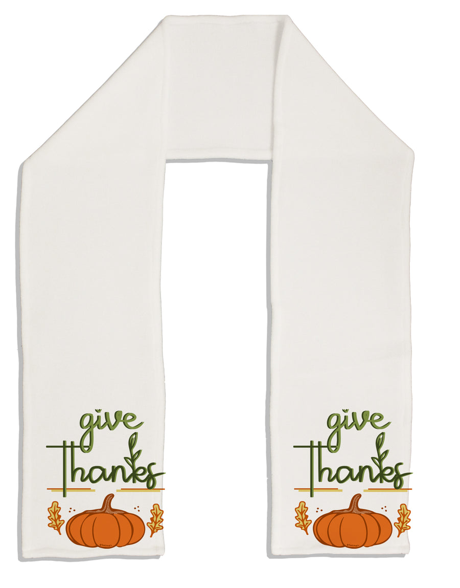 Give Thanks Adult Fleece 64 Inch Scarf-Scarves-TooLoud-White-One-Size-Adult-Davson Sales
