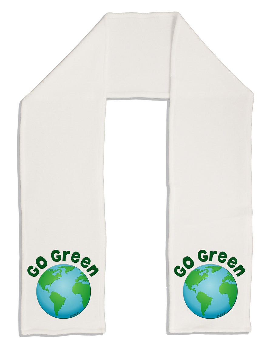 Go Green - Planet Earth Adult Fleece 64&#x22; Scarf-TooLoud-White-One-Size-Adult-Davson Sales