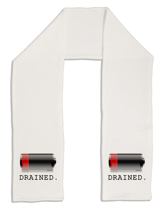 Battery Drained Adult Fleece 64&#x22; Scarf-TooLoud-White-One-Size-Adult-Davson Sales