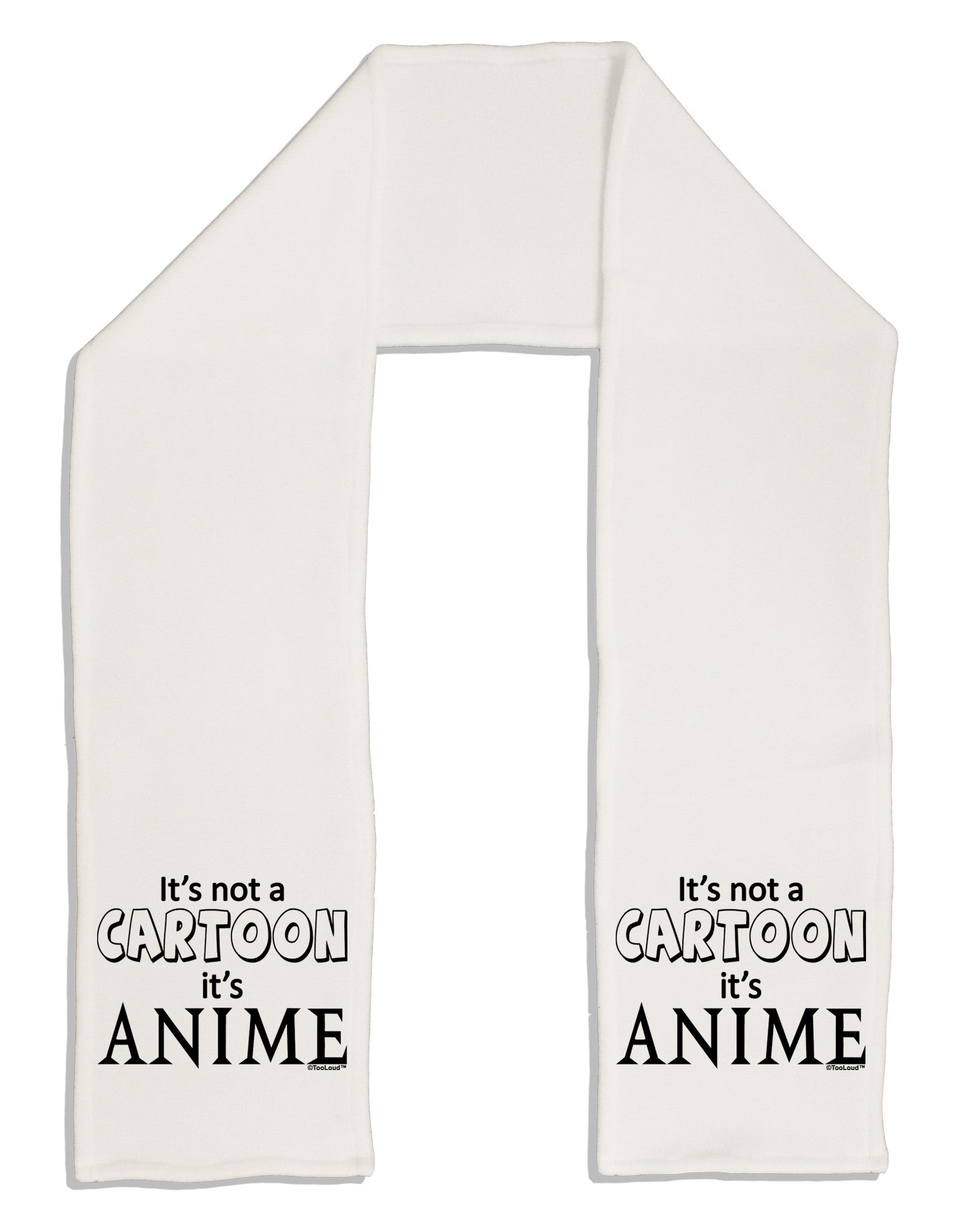 Not A Cartoon Text Adult Fleece 64&#x22; Scarf-TooLoud-White-One-Size-Adult-Davson Sales
