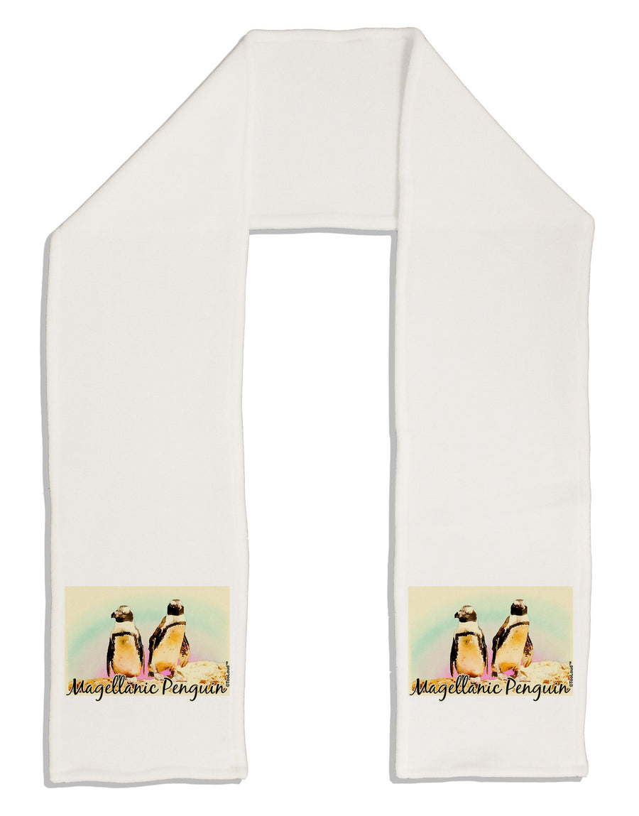 Magellanic Penguin Text Adult Fleece 64&#x22; Scarf-TooLoud-White-One-Size-Adult-Davson Sales