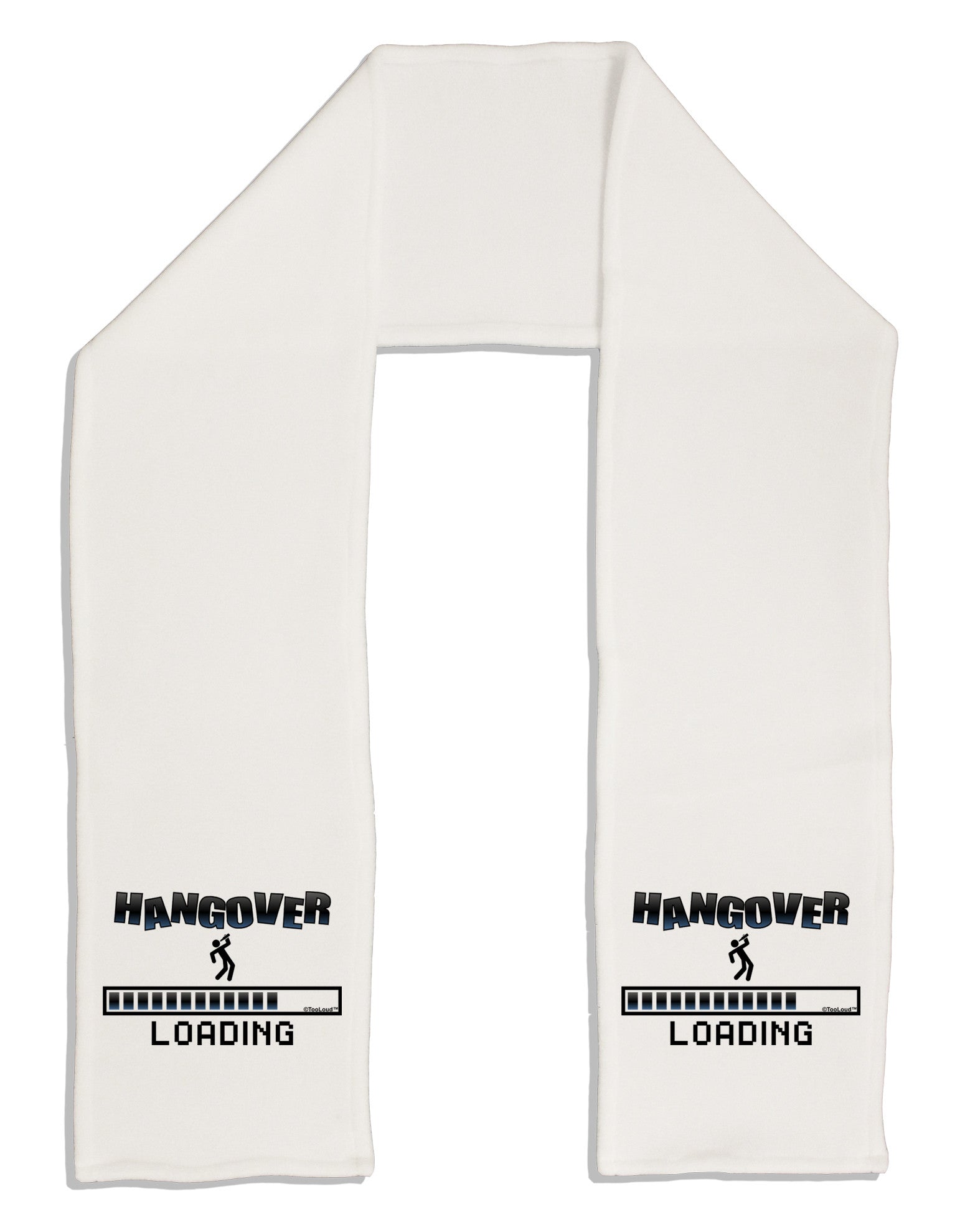 Hangover Loading Adult Fleece 64&#x22; Scarf-TooLoud-White-One-Size-Adult-Davson Sales