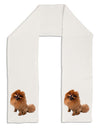 Pomeranian Sitting All Cute-Like Adult Fleece 64&#x22; Scarf-TooLoud-White-One-Size-Adult-Davson Sales