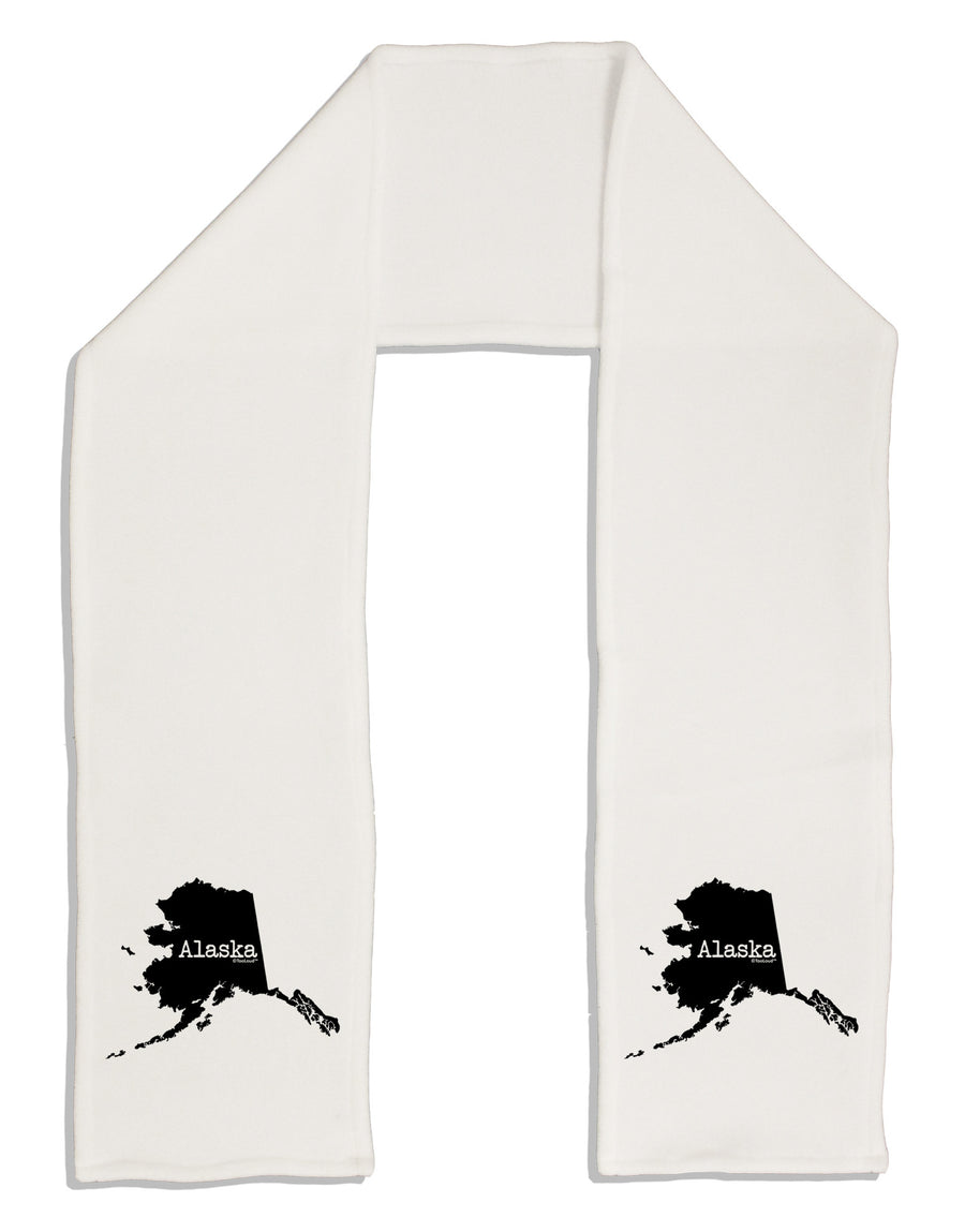 Alaska - United States Shape Adult Fleece 64&#x22; Scarf by TooLoud-TooLoud-White-One-Size-Adult-Davson Sales