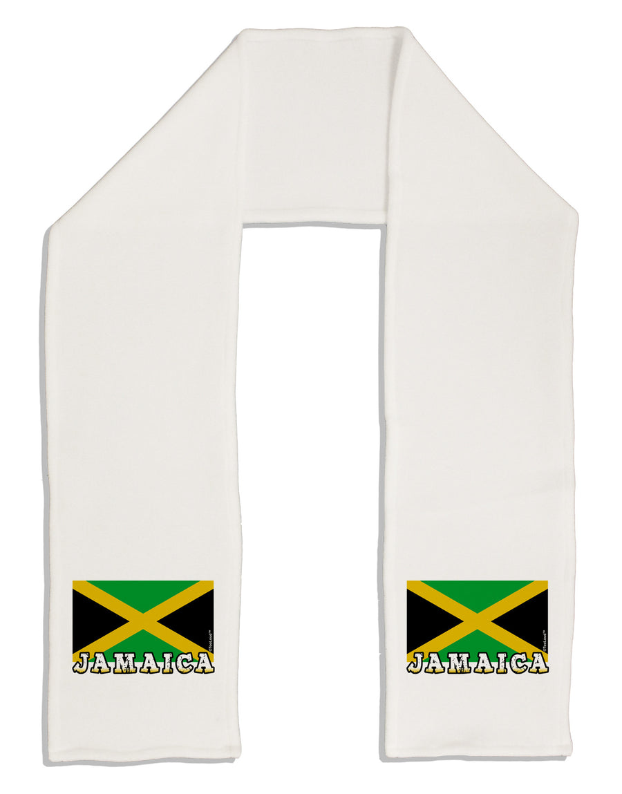 Jamaica Flag Adult Fleece 64&#x22; Scarf-TooLoud-White-One-Size-Adult-Davson Sales