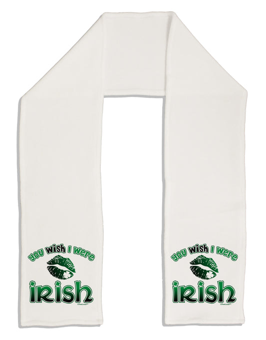 TooLoud You Wish I Were Irish Adult Fleece 64&#x22; Scarf-TooLoud-White-One-Size-Adult-Davson Sales