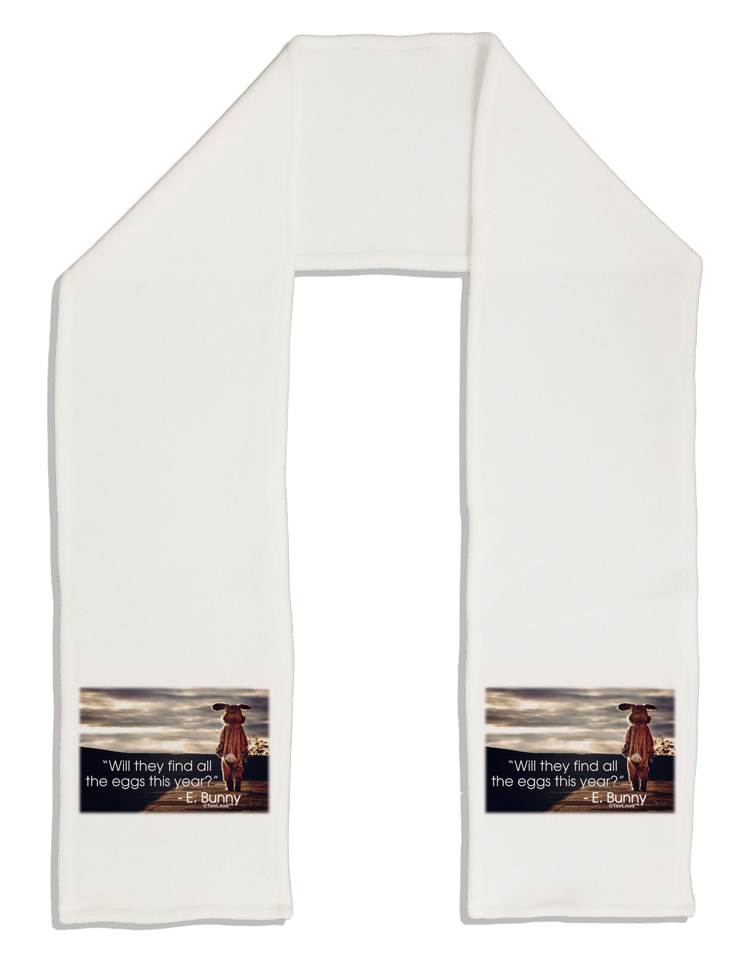 Will They Find the Eggs - Easter Bunny Adult Fleece 64&#x22; Scarf by TooLoud-TooLoud-White-One-Size-Adult-Davson Sales