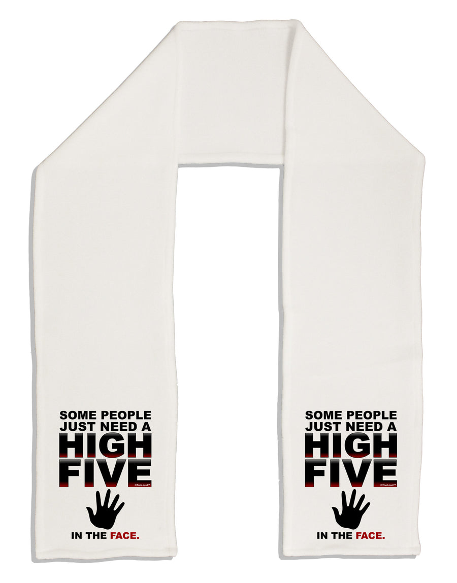 High Five In The Face Adult Fleece 64&#x22; Scarf-TooLoud-White-One-Size-Adult-Davson Sales