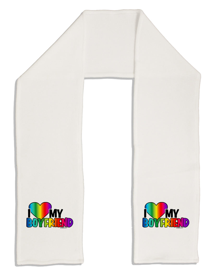 I Heart My Boyfriend - Rainbow Adult Fleece 64&#x22; Scarf-TooLoud-White-One-Size-Adult-Davson Sales