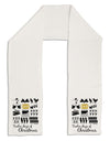 12 Days of Christmas Text Color Adult Fleece 64&#x22; Scarf-TooLoud-White-One-Size-Adult-Davson Sales