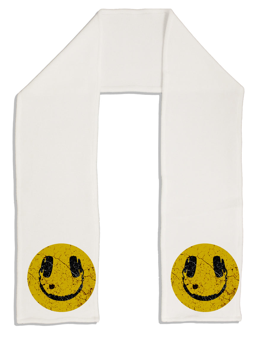 EDM Smiley Face Adult Fleece 64&#x22; Scarf by TooLoud-TooLoud-White-One-Size-Adult-Davson Sales