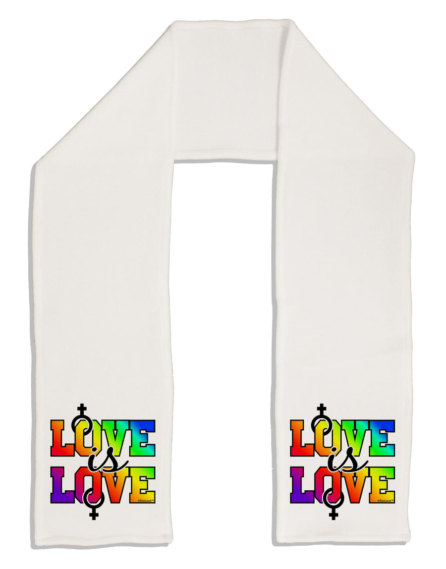 Love Is Love Lesbian Pride Adult Fleece 64&#x22; Scarf-TooLoud-White-One-Size-Adult-Davson Sales