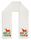 Ride My Sleigh Color Adult Fleece 64&#x22; Scarf-TooLoud-White-One-Size-Adult-Davson Sales