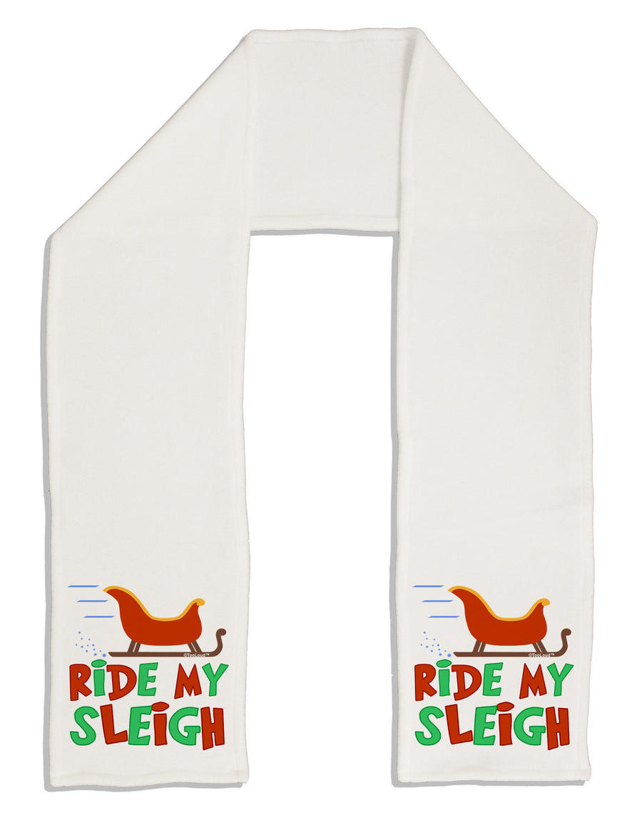 Ride My Sleigh Color Adult Fleece 64&#x22; Scarf-TooLoud-White-One-Size-Adult-Davson Sales