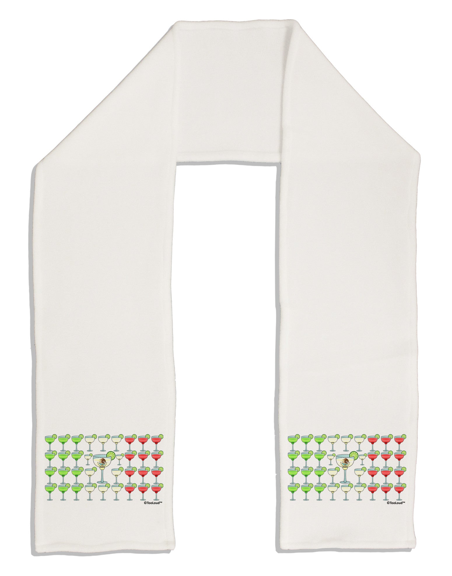 Mexican Flag of Margaritas Adult Fleece 64&#x22; Scarf by TooLoud-TooLoud-White-One-Size-Adult-Davson Sales