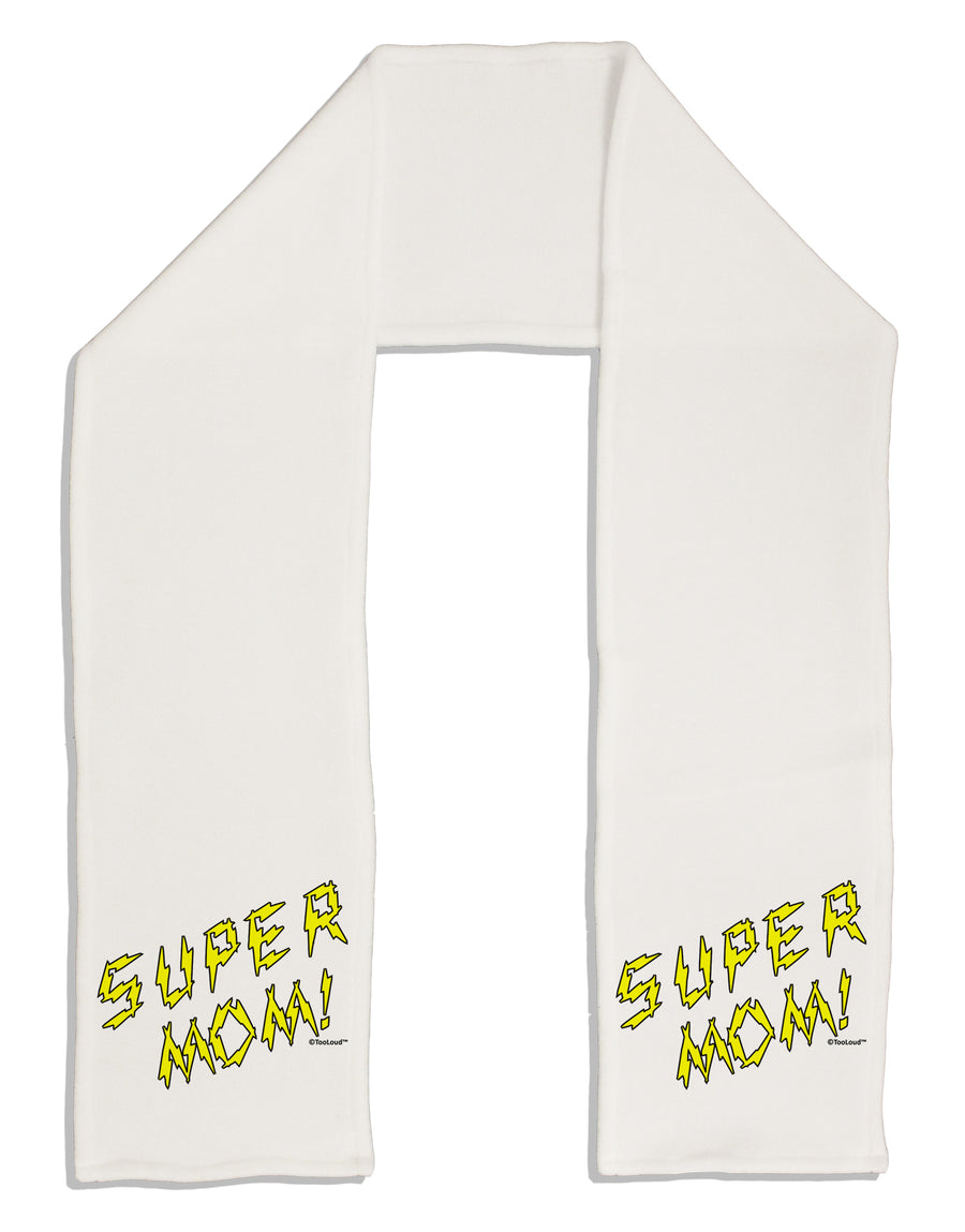 Super Mom - Lightening Bolt Design Adult Fleece 64&#x22; Scarf by TooLoud-TooLoud-White-One-Size-Adult-Davson Sales